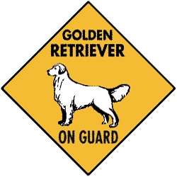 golden retriever guard golden retriever on guard アルミ製サインボード ゴールデン golden retriever guard golden retriever on guard アルミ製サインボード ゴールデン