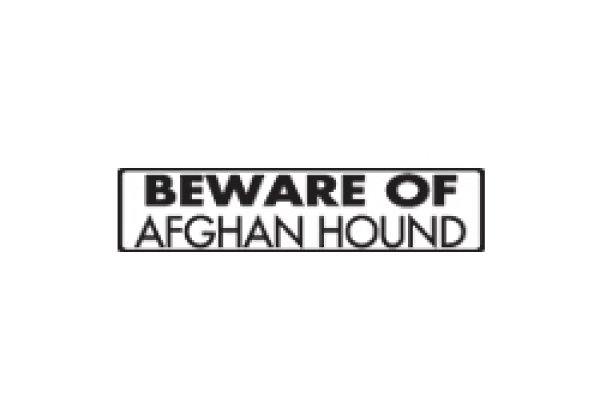 画像1: アフガンハウンド注意 英語サインプレート アルミ素材 アメリカ輸入看板：BEWARE OF AFGHAN HOUND[MADE IN U.S.A] (1)