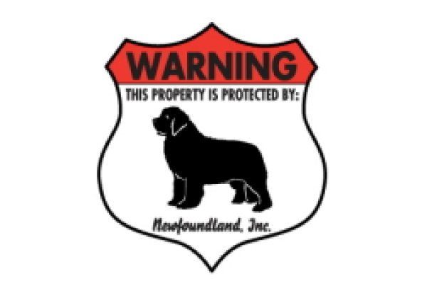 画像1: ニューファンドランド株式会社警備中 スティック付き注意看板 バッチ型サインボード WARNING THIS PROPERTY IS PROTECTED BY: Newfoundland, Inc.[MADE IN U.S.A] (1)