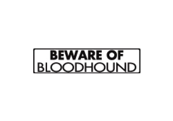 画像1: ブラッドハウンド注意 英語サインプレート アルミ素材 アメリカ輸入看板：BEWARE OF BLOODHOUND[MADE IN U.S.A] (1)