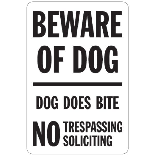 画像1: BEWARE OF DOG ―― DOG DOES BITE マグサイン (1)