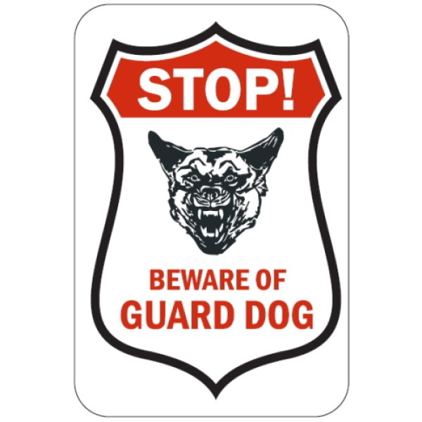 画像1: STOP! BEWARE OF GUARD DOG マグサイン (1)