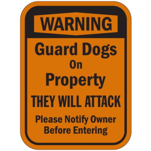 画像1: 〔WARNING〕Guard Dogs On Property マグサイン (1)