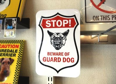 画像2: STOP! BEWARE OF GUARD DOG マグサイン