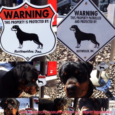 画像2: ボストンテリア株式会社警備中 スティック付き注意看板 バッチ型サインボード WARNING THIS PROPERTY IS PROTECTED BY: Boston Terrier, Inc.[MADE IN U.S.A]