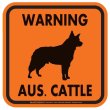 画像3: [MAGSIGN] WARNING AUS. CATTLE マグネット＆ステッカー：オーストラリアンキャトル(ホワイト/イエロー/オレンジ) 注意 英語 正方形 車＆屋外用(防水性/耐光性) 日本製 (3)