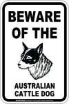画像3: [MAGSIGN] オーストラリアンキャトルドッグ 注意 英語 マグネット＆ステッカー BEWARE OF THE AUSTRALIAN CATTLE DOG 車/屋外用 日本製 (3)