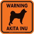 画像3: [MAGSIGN] WARNING AKITA INU マグネット＆ステッカー：秋田犬(ホワイト/イエロー/オレンジ) 注意 英語 正方形 車＆屋外用(防水性/耐光性) 日本製 (3)