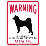 画像2: [MAGSIGN] AKITA INU 注意 英語 WARNING 警告/保護/警戒 車 屋外用 マグネット＆ステッカー 日本製：秋田犬 (2)