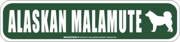 画像1: ALASKAN MALAMUTE [MAGSIGN] アメリカ道路ストリート標識 マグネット＆ステッカー：アラスカンマラミュート (1)