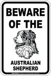 画像3: [MAGSIGN] オーストラリアンシェパード 注意 英語 マグネット＆ステッカー BEWARE OF THE AUSTRALIAN SHEPHERD 車/屋外用 日本製 (3)