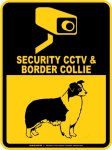 画像2: ボーダーコリー＆防犯カメラ 監視 警戒中 英語 マグサイン(マグネット/ステッカー)：SECURITY CCTV ＆ BORDER COLLIE [MAGSIGN] (2)