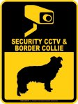 画像1: ボーダーコリー＆防犯カメラ 監視 警戒中 英語 マグサイン(マグネット/ステッカー)：SECURITY CCTV ＆ BORDER COLLIE [MAGSIGN] (1)