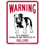 画像1: [MAGSIGN] BULLDOG 注意 英語 WARNING 警告/保護/警戒 車 屋外用 マグネット＆ステッカー 日本製：ブルドッグ (1)