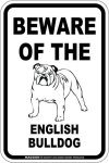 画像3: [MAGSIGN] イングリッシュブルドッグ 注意 英語 マグネット＆ステッカー BEWARE OF THE ENGLISH BULLDOG 車/屋外用 日本製 (3)