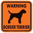 画像3: [MAGSIGN] WARNING BORDER TERRIER マグネット＆ステッカー：ボーダーテリア(ホワイト/イエロー/オレンジ) 注意 英語 正方形 車＆屋外用(防水性/耐光性) 日本製 (3)