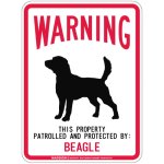 画像2: [MAGSIGN] BEAGLE 注意 英語 WARNING 警告/保護/警戒 車 屋外用 マグネット＆ステッカー 日本製：ビーグル (2)