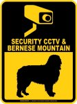 画像1: バーニーズマウンテン＆防犯カメラ 監視 警戒中 英語 マグサイン(マグネット/ステッカー)：SECURITY CCTV ＆ BERNESE MOUNTAIN [MAGSIGN] (1)