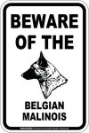 画像3: [MAGSIGN] ベルジアンマリノア 注意 英語 マグネット＆ステッカー BEWARE OF THE BELGIAN MALINOIS 車/屋外用 日本製 (3)