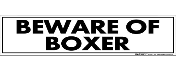 画像1: [MAGSIGN] BEWARE OF BOXER マグネット＆ステッカー：ボクサー (1)