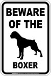 画像1: [MAGSIGN] ボクサー 注意 英語 マグネット＆ステッカー BEWARE OF THE BOXER 車/屋外用 日本製 (1)