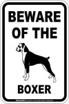 画像2: [MAGSIGN] ボクサー 注意 英語 マグネット＆ステッカー BEWARE OF THE BOXER 車/屋外用 日本製 (2)