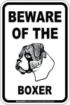 画像3: [MAGSIGN] ボクサー 注意 英語 マグネット＆ステッカー BEWARE OF THE BOXER 車/屋外用 日本製 (3)