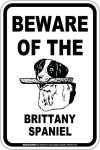 画像3: [MAGSIGN] ブリタニースパニエル 注意 英語 マグネット＆ステッカー BEWARE OF THE BRITTANY SPANIEL 車/屋外用 日本製 (3)