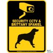 画像2: ブリタニースパニエル＆防犯カメラ 監視 警戒中 英語 マグサイン(マグネット/ステッカー)：SECURITY CCTV ＆ BRITTANY SPANIEL [MAGSIGN] (2)