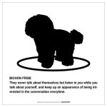 画像1: BICHON FRISE'S POEM [MAGSIGN] ポエムシリーズ マグネット＆ステッカー 防水/耐水・耐光性 日本製 英語＆シルエット：ビションフリーゼ（ホワイト/イエロー） (1)