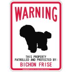 画像2: [MAGSIGN] BICHON FRISE 注意 英語 WARNING 警告/保護/警戒 車 屋外用 マグネット＆ステッカー 日本製：ビションフリーゼ (2)