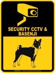 画像2: バセンジー＆防犯カメラ 監視 警戒中 英語 マグサイン(マグネット/ステッカー)：SECURITY CCTV ＆ BASENJI [MAGSIGN] (2)