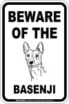 画像3: [MAGSIGN] バセンジー 注意 英語 マグネット＆ステッカー BEWARE OF THE BASENJI 車/屋外用 日本製 (3)