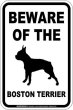 画像1: [MAGSIGN] ボストンテリア 注意 英語 マグネット＆ステッカー BEWARE OF THE BOSTON TERRIER 車/屋外用 日本製 (1)