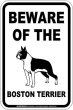 画像2: [MAGSIGN] ボストンテリア 注意 英語 マグネット＆ステッカー BEWARE OF THE BOSTON TERRIER 車/屋外用 日本製 (2)