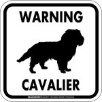 画像2: [MAGSIGN] WARNING CAVALIER マグネット＆ステッカー：キャバリア(ホワイト/イエロー/オレンジ) 注意 英語 正方形 車＆屋外用(防水性/耐光性) 日本製 (2)