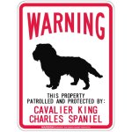 画像3: [MAGSIGN] CAVALIER KING CHARLES SPANIEL 注意 英語 WARNING 警告/保護/警戒 車 屋外用 マグネット＆ステッカー 日本製：キャバリアキングチャールズスパニエル (3)