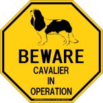 画像2: [MAGSIGN] キャバリア 注意 英語 英文 ローマ字 オペレーション中 動作中 オクタゴン(八角形)マグネット＆ステッカー BEWARE CAVALIER IN OPERATION 車/屋外用 日本製 (2)
