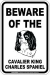 画像4: [MAGSIGN] キャバリアキングチャールズスパニエル 注意 英語 マグネット＆ステッカー BEWARE OF THE CAVALIER KING CHARLES SPANIEL 車/屋外用 日本製 (4)