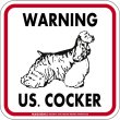 画像4: [MAGSIGN] WARNING US.COCKER マグネット＆ステッカー：アメリカンコッカー(ホワイト/イエロー/オレンジ) 注意 英語 正方形 車＆屋外用(防水性/耐光性) 日本製 (4)