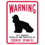 画像2: [MAGSIGN] COCKER SPANIEL 注意 英語 WARNING 警告/保護/警戒 車 屋外用 マグネット＆ステッカー 日本製：コッカースパニエル (2)