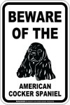画像3: [MAGSIGN] アメリカンコッカースパニエル 注意 英語 マグネット＆ステッカー BEWARE OF THE AMERICAN COCKER SPANIEL 車/屋外用 日本製 (3)