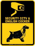 画像2: イングリッシュコッカー＆防犯カメラ 監視 警戒中 英語 マグサイン(マグネット/ステッカー)：SECURITY CCTV ＆ ENGLISH COCKER [MAGSIGN] (2)
