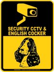 画像3: イングリッシュコッカー＆防犯カメラ 監視 警戒中 英語 マグサイン(マグネット/ステッカー)：SECURITY CCTV ＆ ENGLISH COCKER [MAGSIGN] (3)