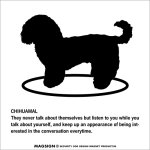 画像1: CHIHUAMAL'S POEM [MAGSIGN] ポエムシリーズ マグネット＆ステッカー 防水/耐水・耐光性 日本製 英語＆シルエット：チワマル（ホワイト/イエロー） (1)