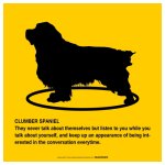 画像2: CLUMBER SPANIEL'S POEM [MAGSIGN] ポエムシリーズ マグネット＆ステッカー 防水/耐水・耐光性 日本製 英語＆シルエット：クランバースパニエル（ホワイト/イエロー） (2)