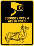 画像2: ウェルシュコーギー＆防犯カメラ 監視 警戒中 英語 マグサイン(マグネット/ステッカー)：SECURITY CCTV ＆ WELSH CORGI [MAGSIGN] (2)