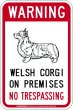 画像2: [MAGSIGN] ウェルシュコーギー 警戒 英語 立入禁止 マグネット＆ステッカー WARNING WELSH CORGI ON PREMISES NO TRESPASSING 車/屋外用 日本製 (2)