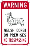 画像2: [MAGSIGN] ウェルシュコーギー 警戒 英語 立入禁止 マグネット＆ステッカー WARNING WELSH CORGI ON PREMISES NO TRESPASSING 車/屋外用 日本製 (2)
