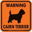 画像3: [MAGSIGN] WARNING CAIRN TERRIER マグネット＆ステッカー：ケアーンテリア(ホワイト/イエロー/オレンジ) 注意 英語 正方形 車＆屋外用(防水性/耐光性) 日本製 (3)